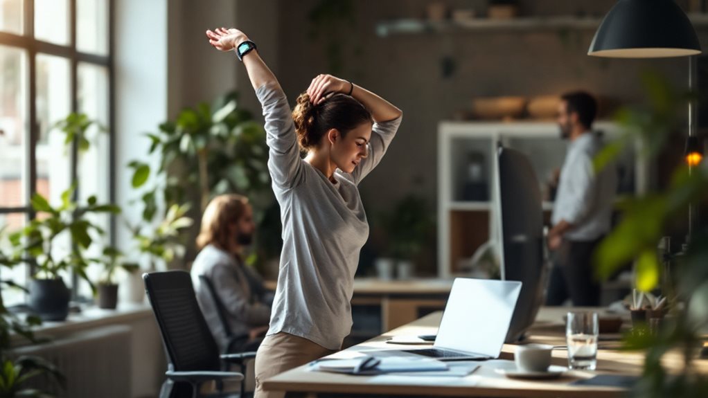 Baue kurze Bewegungspausen in deinen Arbeitstag ein